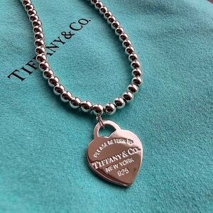 NIB Authentic Tiffany & Co beaded Return To Tiffany 18” pendant necklace